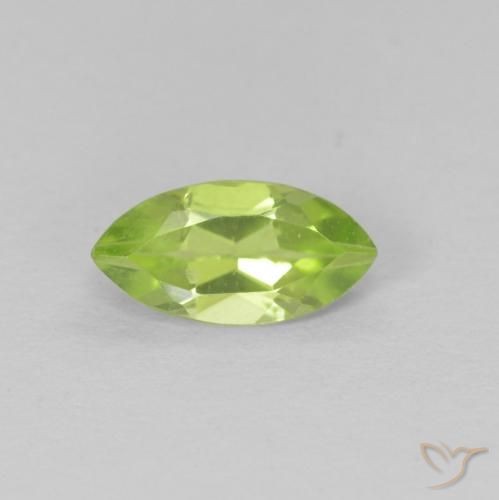 0.62ct 天然 ミディアムグリーン ペリドット, マーキーズ, VS