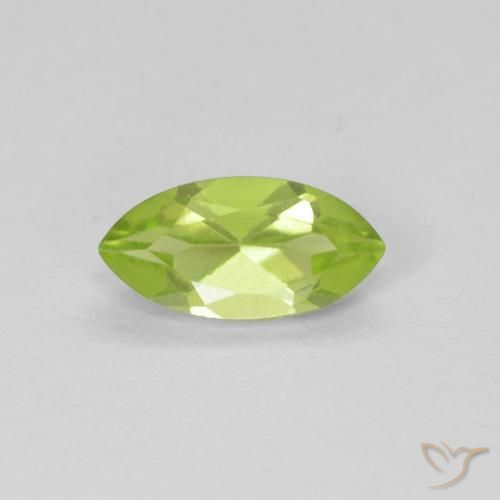0.64ct 天然 ライブリーグリーン ペリドット, マーキーズ, VS