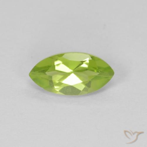 0.72ct 天然 ミディアムグリーン ペリドット, マーキーズ, VS
