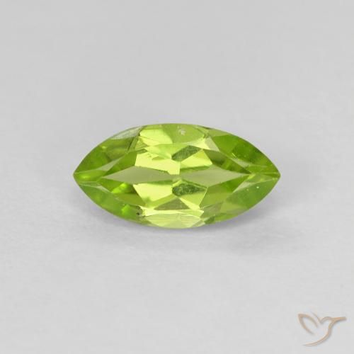0.73ct 天然 ライブリーグリーン ペリドット, マーキーズ, VVS-VS