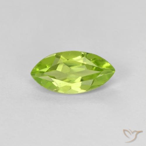 0.67ct 天然 ミディアムグリーン ペリドット, マーキーズ, VVS-VS