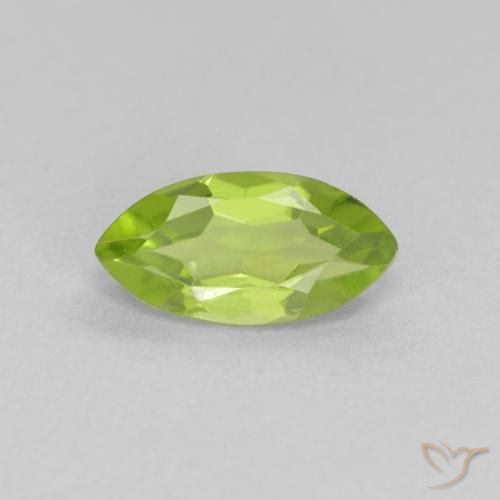 0.68ct 天然 ミディアムグリーン ペリドット, マーキーズ, VVS-VS