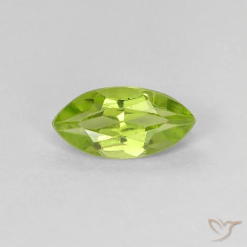 0.69ct 天然 黄みがかったグリーン ペリドット, マーキーズ, VVS-VS