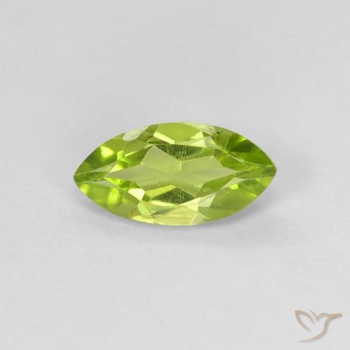 0.62ct 天然 黄みがかったグリーン ペリドット, マーキーズ, VVS-VS
