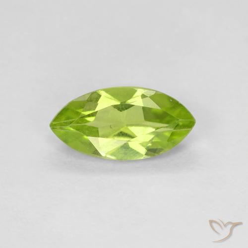 0.64ct 天然 ライブリーグリーン ペリドット, マーキーズ, VS