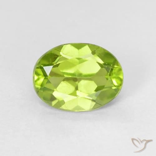 1.21ct 天然 ライブリーグリーン ペリドット, 楕円形, VS