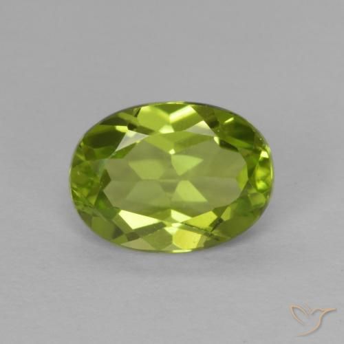 1.32ct 天然 ライブリーグリーン ペリドット, 楕円形, VVS-VS