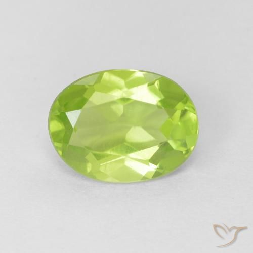 1.30ct 天然 ライブリーグリーン ペリドット, 楕円形, VS