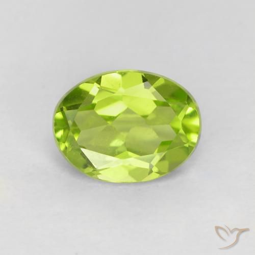 1.21ct 天然 鮮やかなグリーン ペリドット, 楕円形, VVS-VS