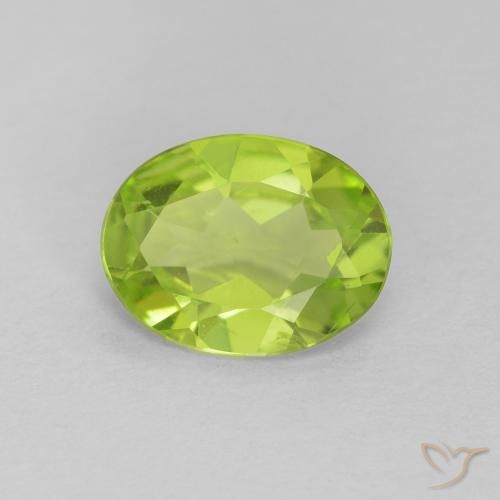 1.07ct 天然 ミディアムグリーン ペリドット, 楕円形, VS