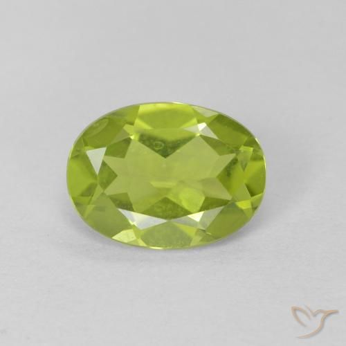 1.08ct 天然 ライブリーグリーン ペリドット, 楕円形, VS
