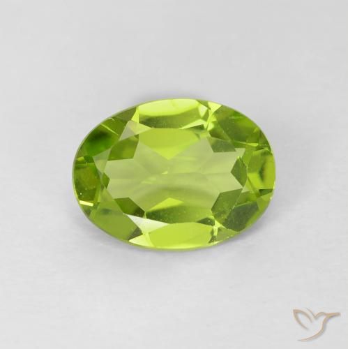 1.05ct 天然 ミディアムグリーン ペリドット, 楕円形, VVS-VS