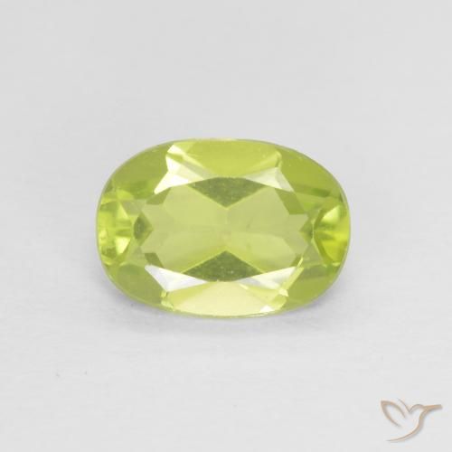 0.77ct 天然 ライムグリーン ペリドット, 楕円形, VVS-VS