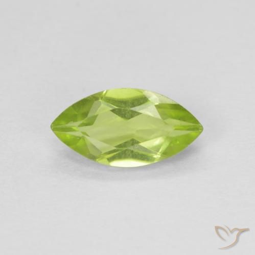0.69ct 天然 ミディアムグリーン ペリドット, マーキーズ, VVS