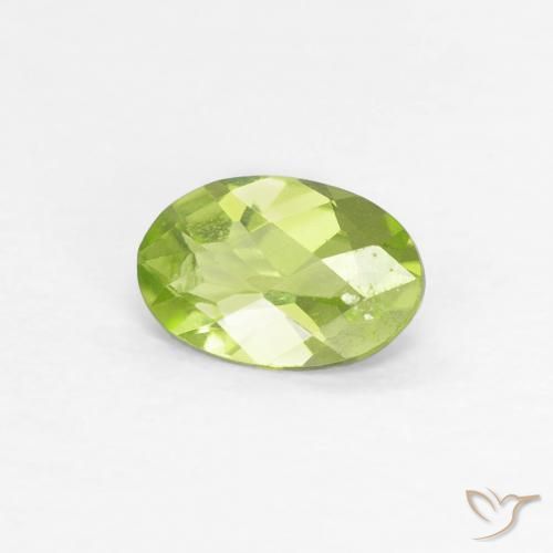 0.44ct 天然 鮮やかなグリーン ペリドット, 楕円形, VS
