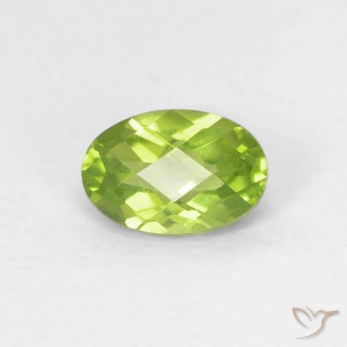 0.62ct 天然 薄いライブリーグリーン ペリドット, 楕円形, VVS-VS