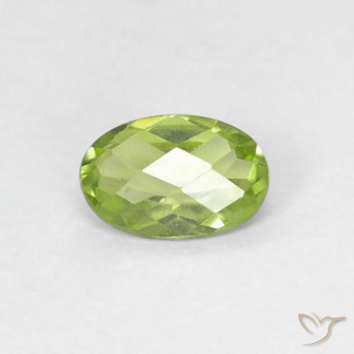 0.49ct 天然 薄いライブリーグリーン ペリドット, 楕円形, VVS-VS