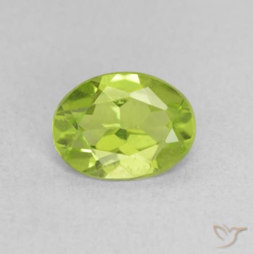 1.07ct 天然 ライブリー黄色がかった緑 ペリドット, 楕円形, VVS-VS