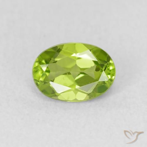 1.02ct 天然 ライブリーグリーン ペリドット, 楕円形, VS