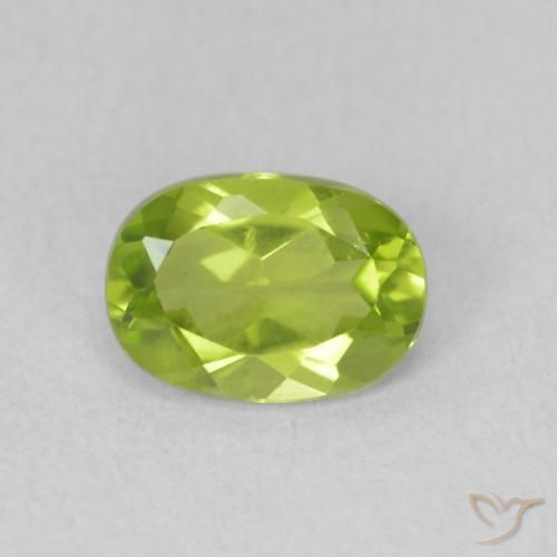 0.92ct 天然 ミディアムグリーン ペリドット, 楕円形, VS