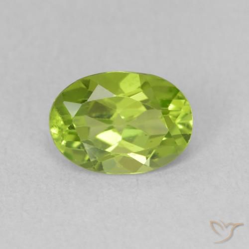 0.92ct 天然 ライブリーグリーン ペリドット, 楕円形, VS