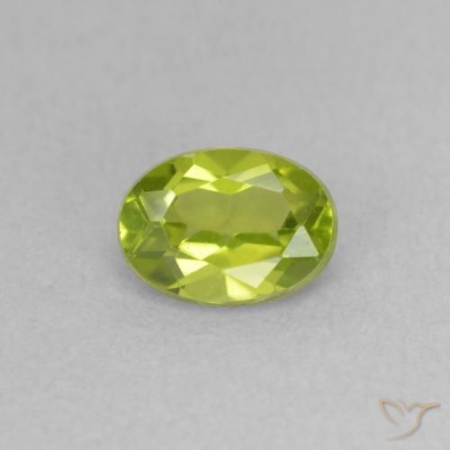 0.87ct 天然 オリーブグリーン ペリドット, 楕円形, VVS-VS