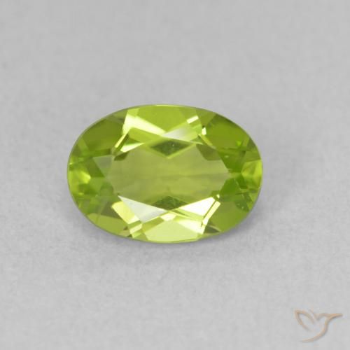 0.92ct 天然 ライブリーグリーン ペリドット, 楕円形, VVS-VS