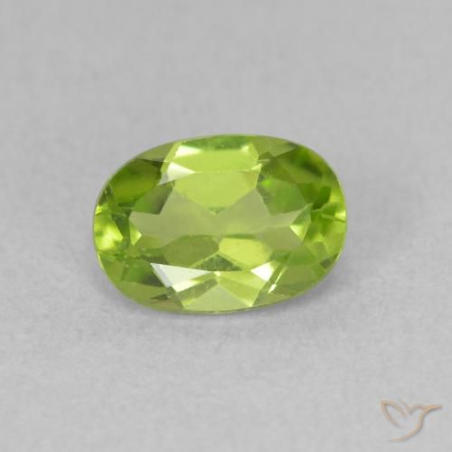 0.92ct 天然 ライブリーグリーン ペリドット, 楕円形, VVS-VS