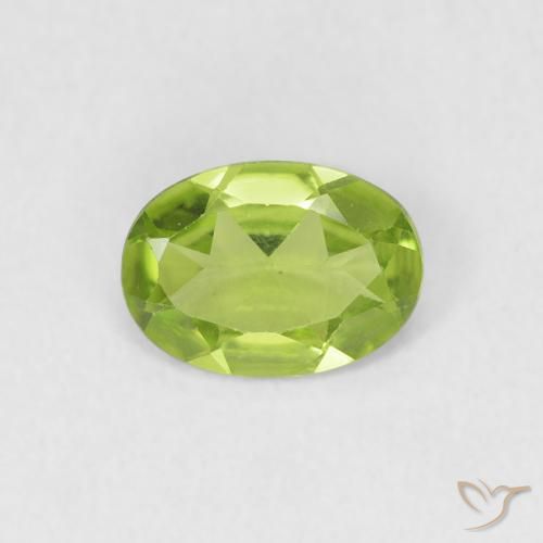 0.71ct 天然 ミディアムグリーン ペリドット, 楕円形, VVS-VS