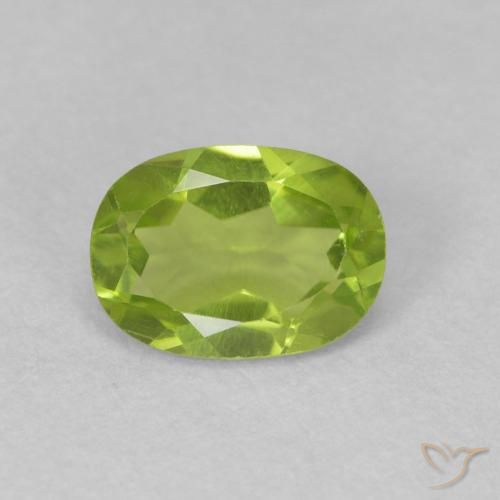0.86ct 天然 ライブリーグリーン ペリドット, 楕円形, VVS