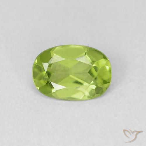 0.78ct 天然 ミディアムグリーン ペリドット, 楕円形, VVS-VS