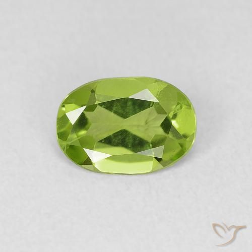 0.70ct 天然 ライブリーグリーン ペリドット, 楕円形, VVS-VS