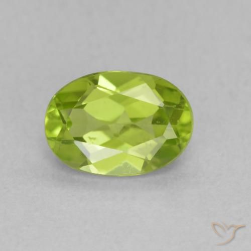 0.92ct 天然 ミディアムグリーン ペリドット, 楕円形, VS