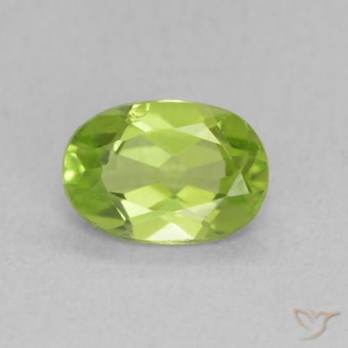 0.85ct 天然 ライブリーグリーン ペリドット, 楕円形, VS