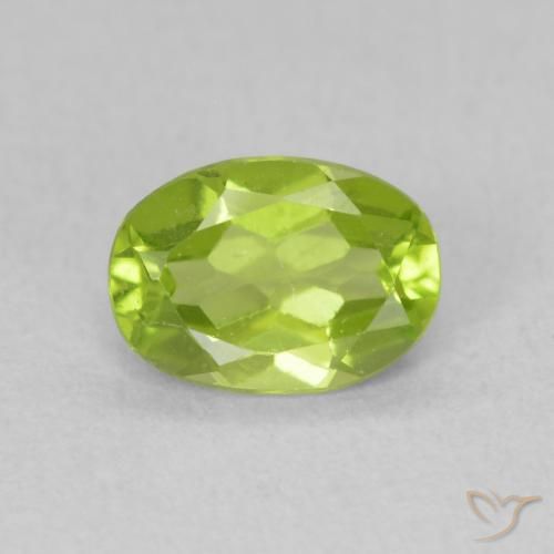 0.86ct 天然 ライブリーグリーン ペリドット, 楕円形, VS