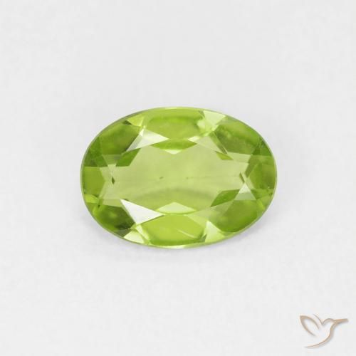 0.72ct 天然 ライブリーグリーン ペリドット, 楕円形, VVS-VS