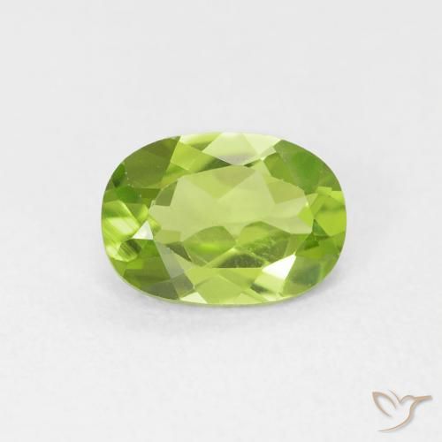 0.92ct 天然 ミディアムグリーン ペリドット, 楕円形, VVS-VS