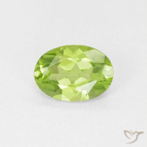 0.80ct 天然 ライトグリーン ペリドット, 楕円形, VVS-VS