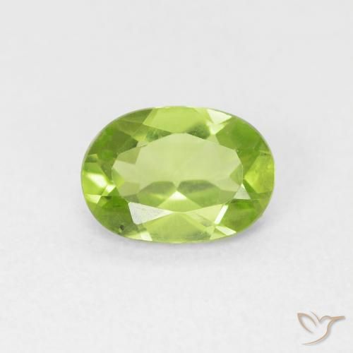 0.86ct 天然 ライブリーグリーン ペリドット, 楕円形, VS