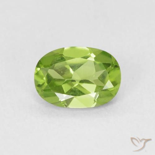 0.92ct 天然 ライブリーグリーン ペリドット, 楕円形, VVS-VS