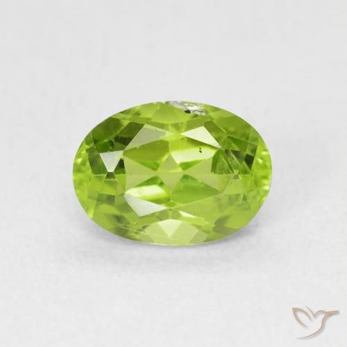 1.07ct 天然 ライブリーグリーン ペリドット, 楕円形, VS