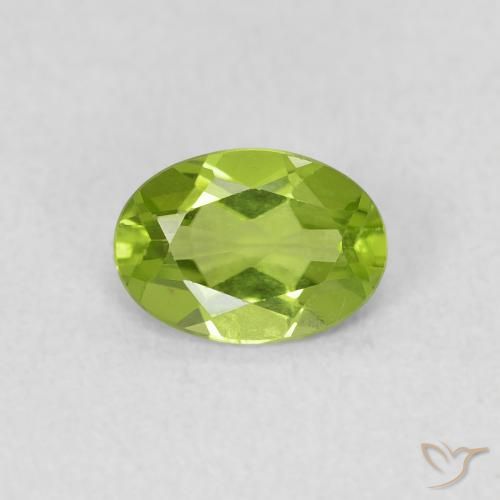 0.74ct 天然 ライブリーグリーン ペリドット, 楕円形, VS
