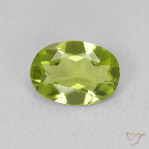 0.76ct 天然 ライブリーグリーン ペリドット, 楕円形, VVS-VS