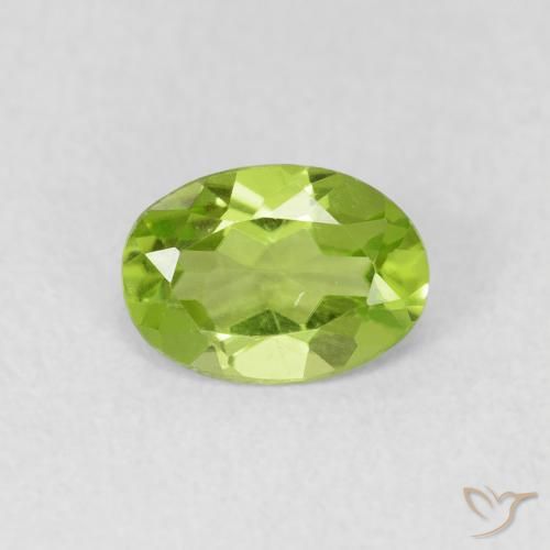 0.77ct 天然 ライブリーグリーン ペリドット, 楕円形, VS