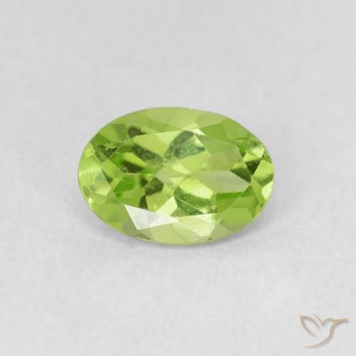 0.78ct 天然 ライブリーグリーン ペリドット, 楕円形, VS