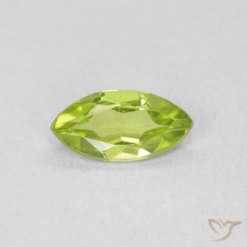 0.56ct 天然 鮮やかなグリーン ペリドット, マーキーズ, VS