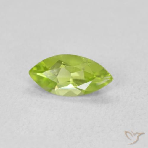 0.58ct 天然 ライブリー黄色がかった緑 ペリドット, マーキーズ, VS