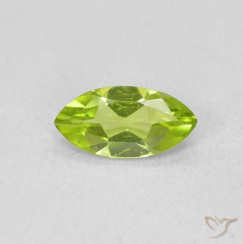 0.54ct 天然 ライブリー黄色がかった緑 ペリドット, マーキーズ, VS