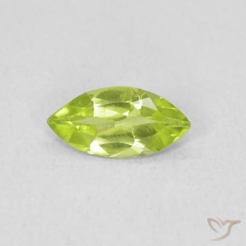 0.47ct 天然 ミディアムグリーン ペリドット, マーキーズ, VS