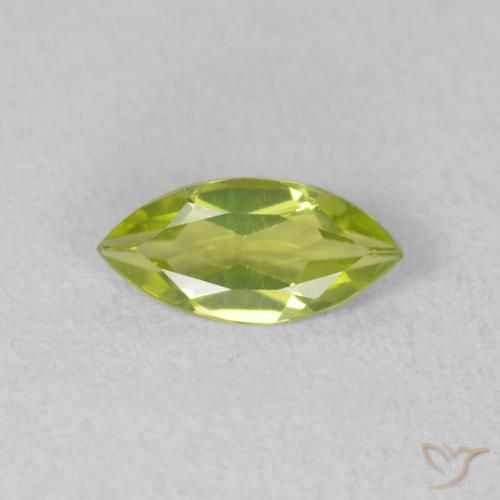 0.50ct 天然 鮮やかなグリーン ペリドット, マーキーズ, VVS-VS